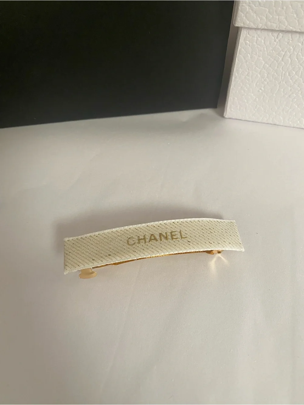 Chanel Ribbon Ivory French Barrette